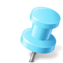Map Marker Pushpin 2 Right Azure Icon 128x128 png