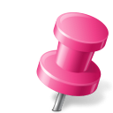 Map Marker Pushpin 2 Right Pink Icon 128x128 png