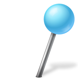 Map Marker Ball Right Azure Icon 256x256 png