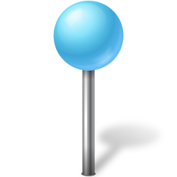 Map Marker Ball Azure Icon 256x256 png