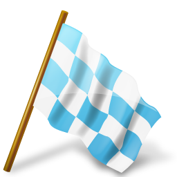 Map Marker Chequered Flag Right Azure Icon 256x256 png