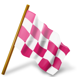 Map Marker Chequered Flag Right Pink Icon 256x256 png