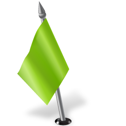 Map Marker Flag 2 Left Chartreuse Icon 256x256 png