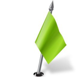 Map Marker Flag 2 Right Chartreuse Icon 256x256 png