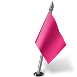 Map Marker Flag 2 Right Pink Icon 256x256 png
