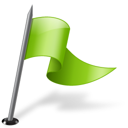 Map Marker Flag 3 Right Chartreuse Icon 256x256 png