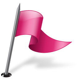 Map Marker Flag 3 Right Pink Icon 256x256 png