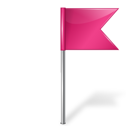 Map Marker Flag 4 Right Pink Icon 256x256 png
