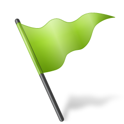Map Marker Flag 5 Chartreuse Icon 256x256 png