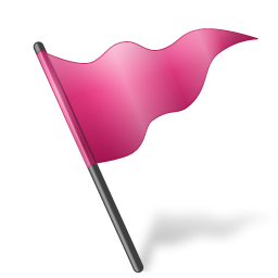 Map Marker Flag 5 Pink Icon 256x256 png