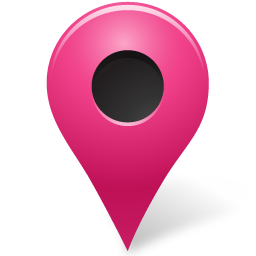 Map Marker Outside Pink Icon 256x256 png