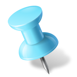 Map Marker Pushpin 1 Left Azure Icon 256x256 png