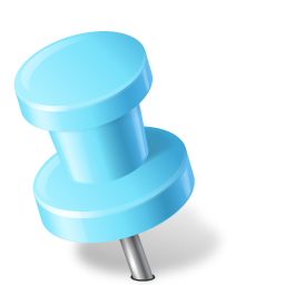Map Marker Pushpin 2 Left Azure Icon 256x256 png