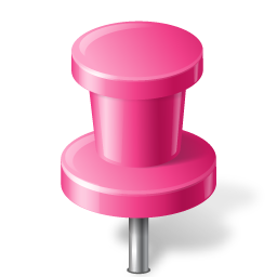 Map Marker Pushpin 2 Pink Icon 256x256 png