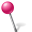 Map Marker Ball Left Pink Icon 32x32 png