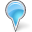 Map Marker Bubble Azure Icon 32x32 png