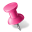 Map Marker Pushpin 1 Left Pink Icon 32x32 png