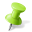 Map Marker Pushpin 1 Right Chartreuse Icon 32x32 png