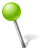 Map Marker Ball Left Chartreuse Icon