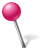 Map Marker Ball Left Pink Icon