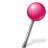 Map Marker Ball Right Pink Icon