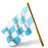 Map Marker Chequered Flag Left Azure Icon 48x48 png