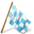 Map Marker Chequered Flag Right Azure Icon