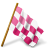 Map Marker Chequered Flag Right Pink Icon