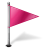 Map Marker Flag 1 Right Pink Icon