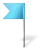 Map Marker Flag 4 Left Azure Icon