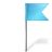 Map Marker Flag 4 Right Azure Icon 48x48 png