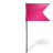Map Marker Flag 4 Right Pink Icon