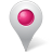 Map Marker Inside Pink Icon