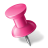 Map Marker Pushpin 1 Left Pink Icon 48x48 png