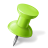 Map Marker Pushpin 1 Right Chartreuse Icon