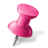 Map Marker Pushpin 1 Right Pink Icon