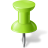 Map Marker Pushpin 1 Chartreuse Icon
