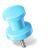 Map Marker Pushpin 2 Left Azure Icon 48x48 png