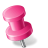 Map Marker Pushpin 2 Left Pink Icon