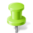 Map Marker Pushpin 2 Chartreuse Icon 48x48 png