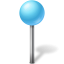 Map Marker Ball Azure Icon 64x64 png