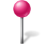 Map Marker Ball Pink Icon 64x64 png
