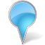 Map Marker Bubble Azure Icon 64x64 png