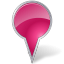 Map Marker Bubble Pink Icon 64x64 png
