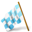 Map Marker Chequered Flag Left Azure Icon 64x64 png