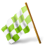 Map Marker Chequered Flag Left Chartreuse Icon 64x64 png