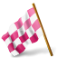 Map Marker Chequered Flag Left Pink Icon 64x64 png