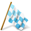 Map Marker Chequered Flag Right Azure Icon 64x64 png