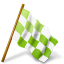 Map Marker Chequered Flag Right Chartreuse Icon 64x64 png