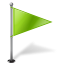 Map Marker Flag 1 Right Chartreuse Icon 64x64 png